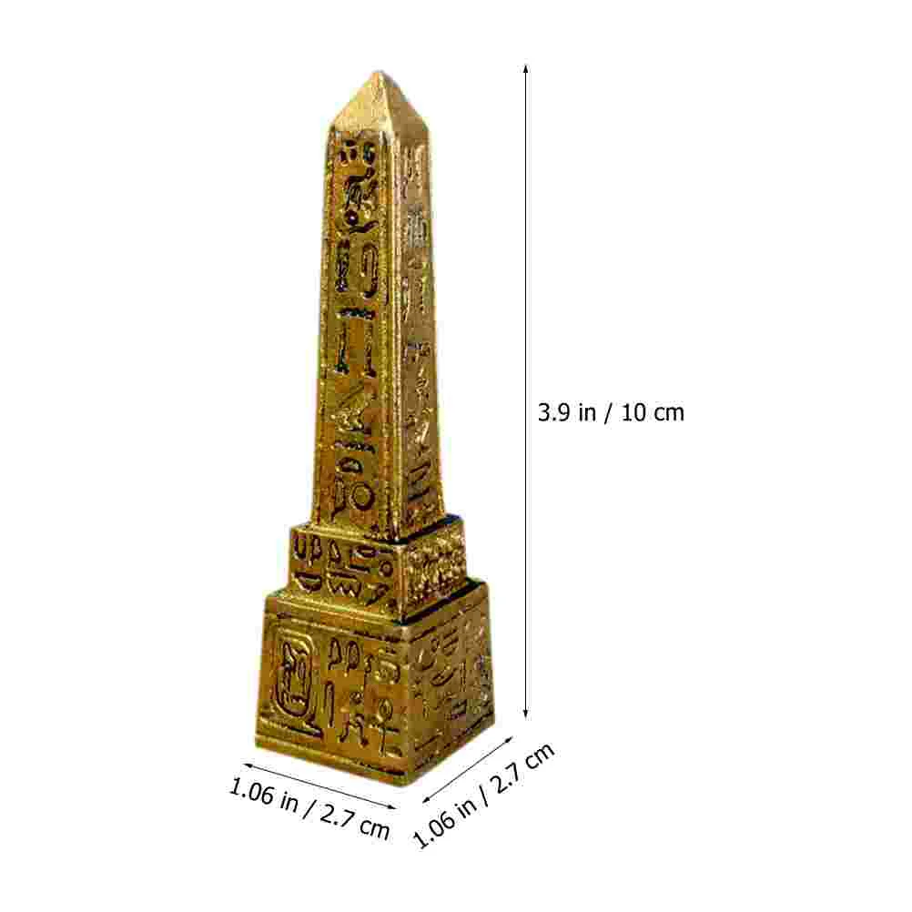 Egyptian Tower Figurine Egyptian Obelisk Psychological Sandbox Tower Ornament Figurine Desktop Statue Stele Decorative Statue - Image 5