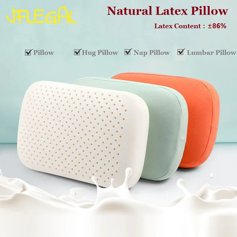 Jflegal Latex Pillow Gomma Naturale Inodore Cuscino Per Il Collo Sleep Non Collassa 85% Natural Travesseiro Latex Almohada Oreiller