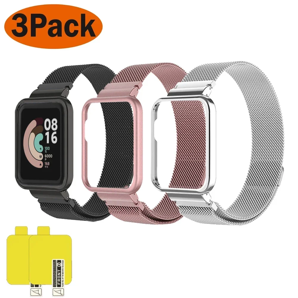 For Redmi Watch 2 Lite/Xiaomi Mi Watch Lite Strap+Case Milanese Wristband  Band