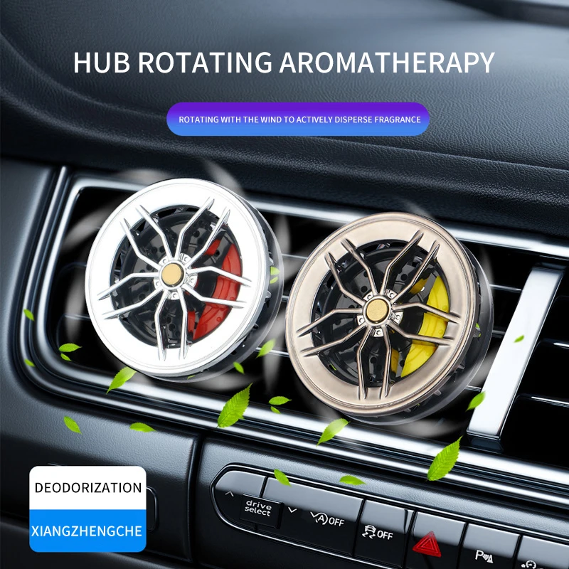 New Hot Sale Modified Hub Air Outlet Perfume Rotatable Tire Air Conditioning Outlet Aromatherapy Car Interior Accessories