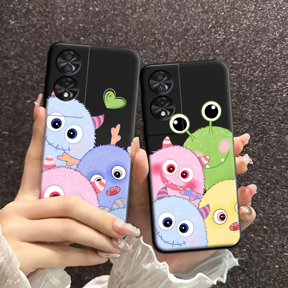 Cute Ice Cream Pattern Soft Silicone TPU Phone Case - Cartoon Design Back Cover