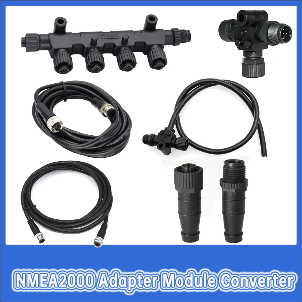 NMEA2000 Converter  Multifunction Converter NMEA 2000 Cables DC 9-30V  ABS T-type Connector 3 ports 6 ports Car Accessories