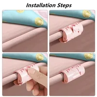 6Pcs Bed Sheet Fixed Clips Plastic Slip-Resistant Quilt Bed Cover Gripper Mattress Fasteners Invisible Bedsheet Clamp Holder 6