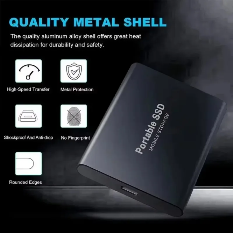 1TB External Hard Drive 256TB Original Solid-state Drive 4TB Portable SSD USB3.1 High-speed External Hard Disk for Laptop/MAC/PC