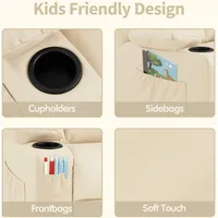 Big Kids Recliner Child Reclining Chair Toddler Recliner Sofa with Cup Holders Customized Furniture for Kids 6