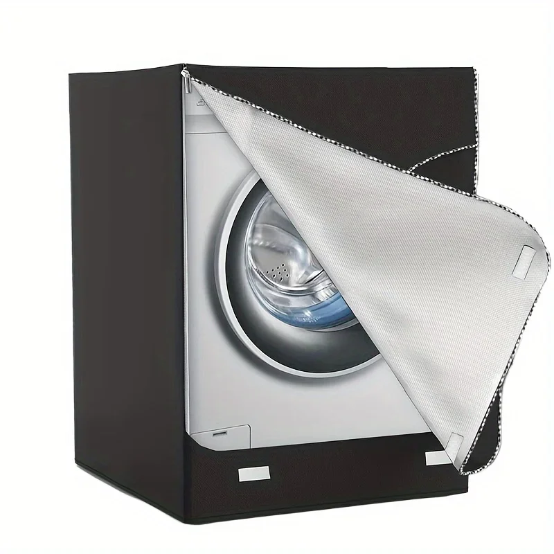 Washing Machine Cover Dryer Cover 420D Oxford waterproof Washer and Dryer Cover front loading 39.5x33x27 inches black washing machine cover dryer cover