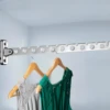 Clothes Drying Rack Wall Mounted Adjustable Angle Stainless Steel Folding Laundry Clothesline Hanger Home Space Saving 3