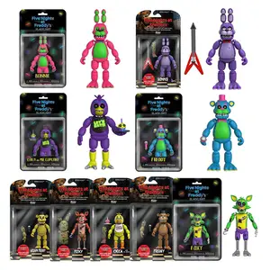 GOTEDE Toy Gift Movable joints Sister Location Funtime Chica Freddy Bear  Figure Toy Rabbit Car Decorations Action Figure Figures Model Five Nights  at Freddy's Collectible Model