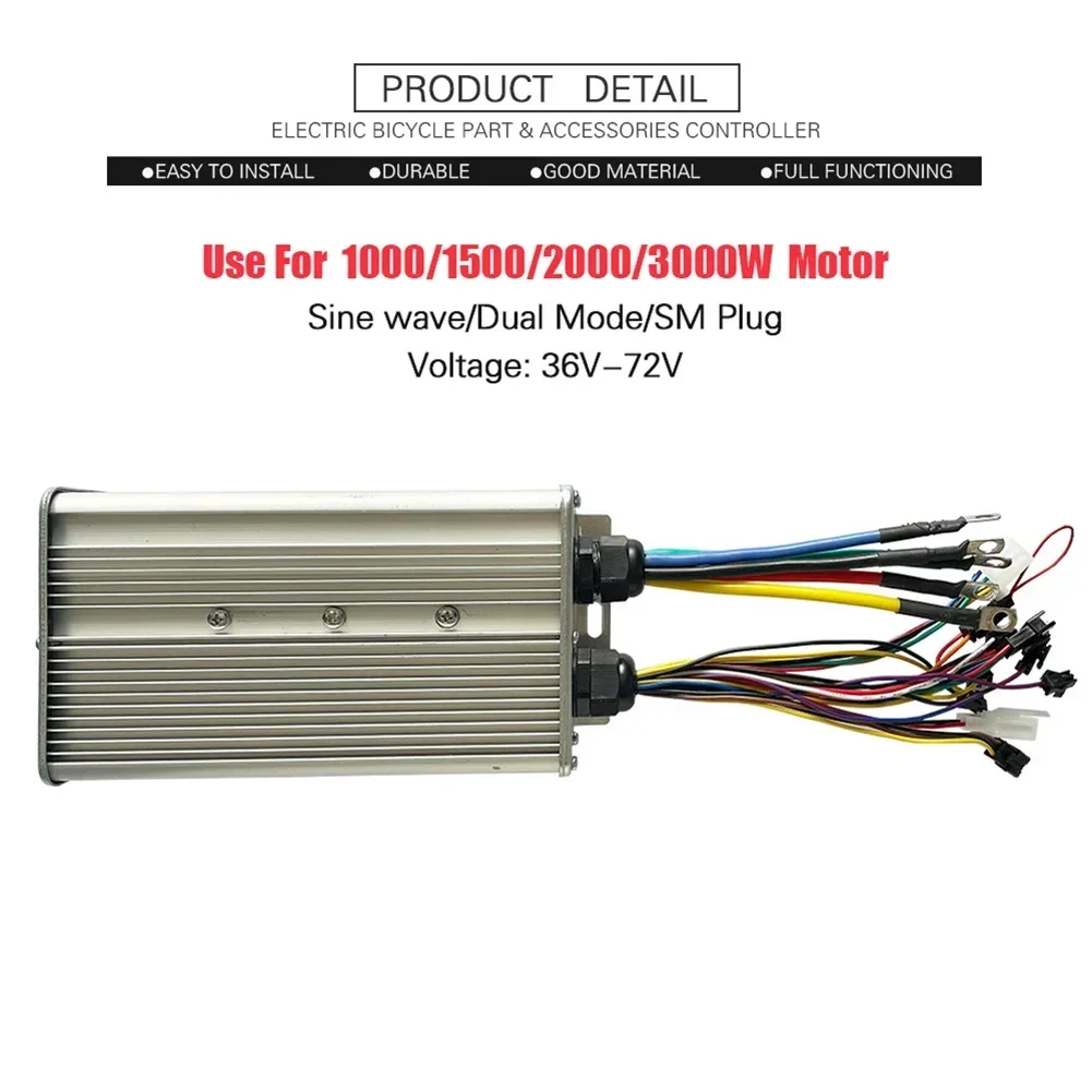 48V-72V JN-60A 1000W-3000W Motor Dual Controller For Electric Bicycle Scooter Bicycle Scooter Lithium Electric Modification Part electric scooter controller