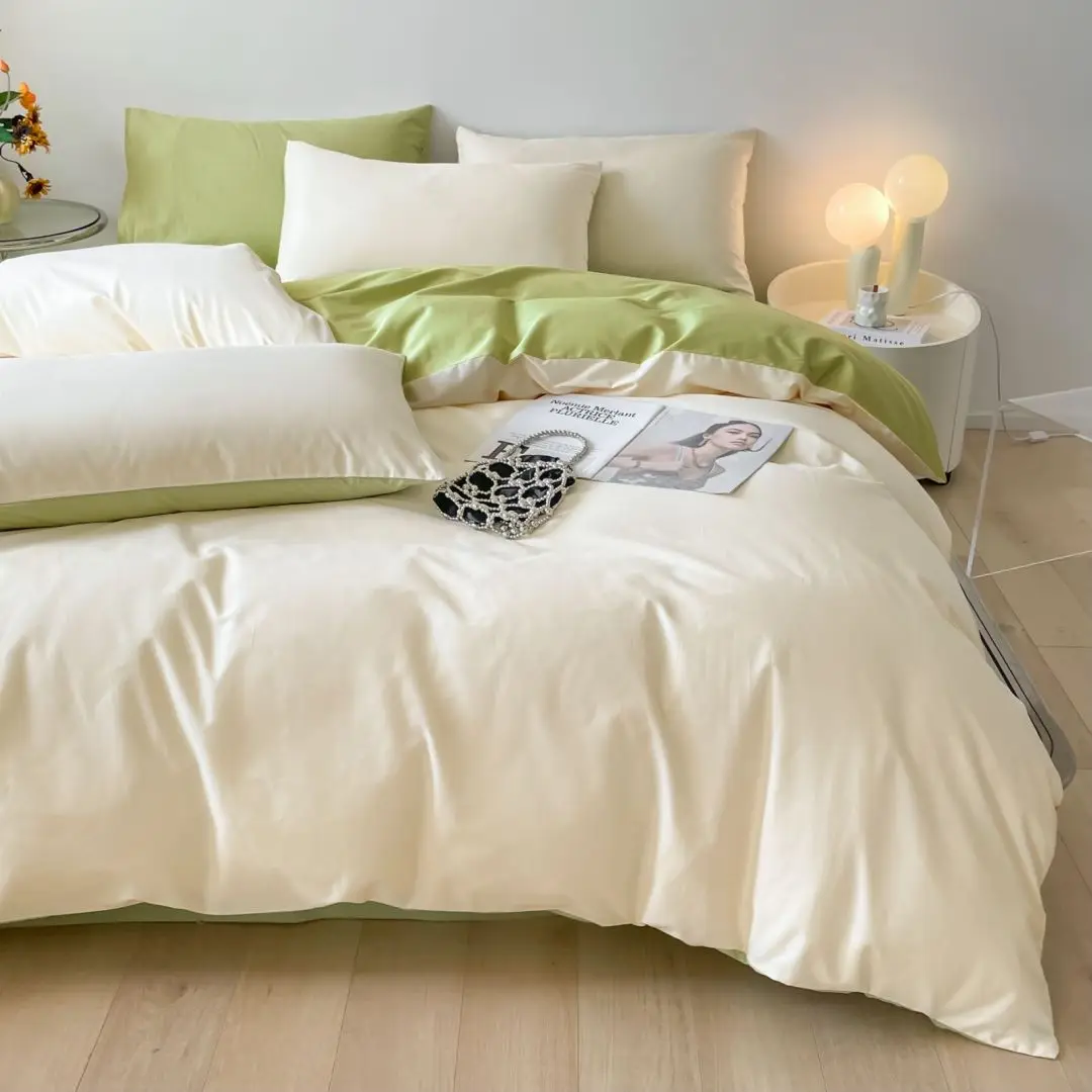 Duvet Cover 100% Egyptian Cotton Duvet Cover 400TC Solid Color Comforter Cover Zipper Closure Corner Ties Soft Luxury Hotel Bedding