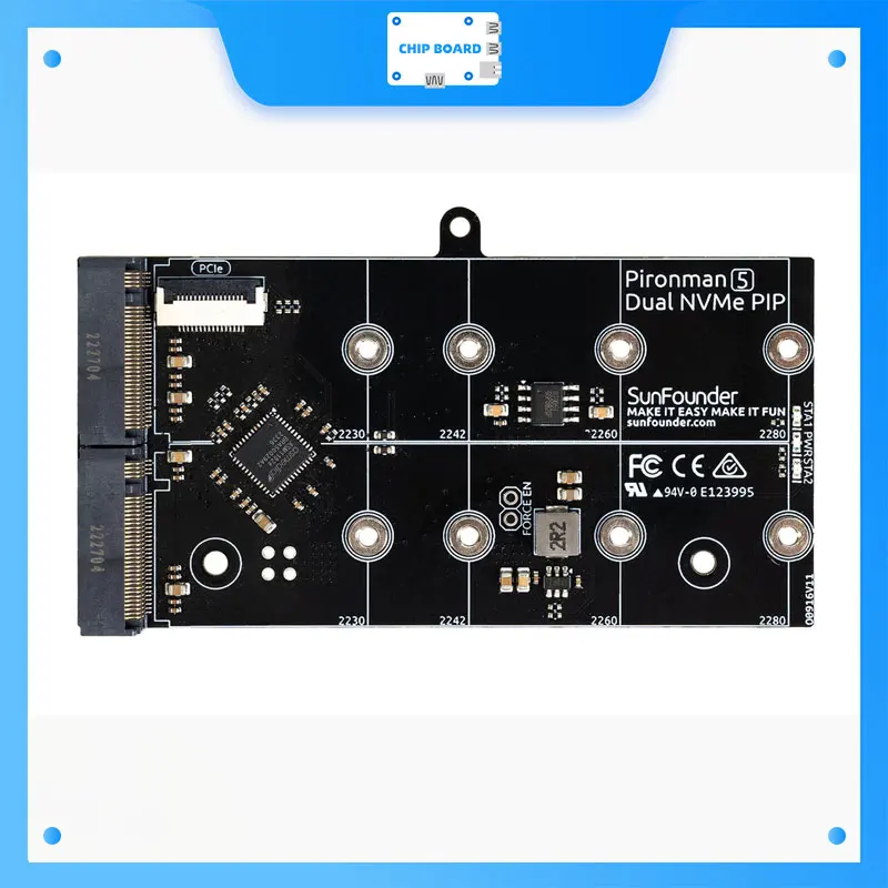 Raspberry Pi 5 用 Pironman 5-Max タワー PC ケースには、デュアル M