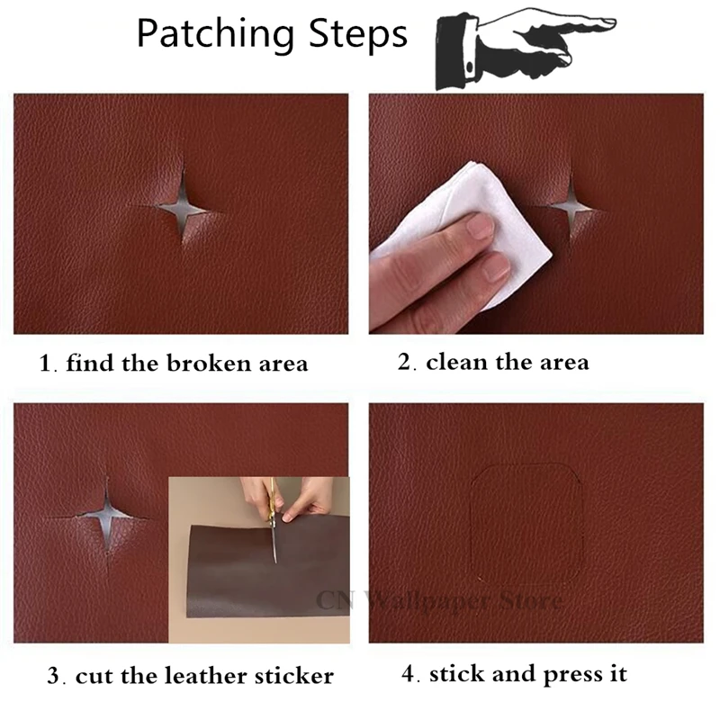 Leather Repair Patch Kit Self-Adhesive Leather Tape Upholstery Vinyl  Sticker for Couches Sofa Furniture Car Seats Bags Jackets - AliExpress