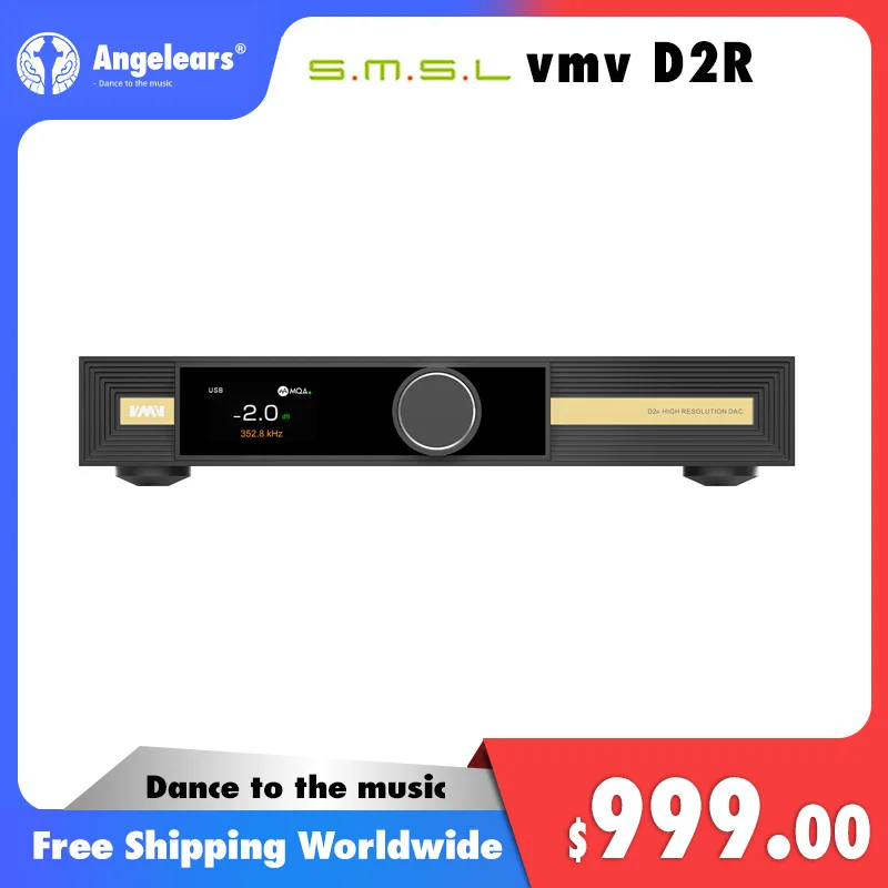 ЦАП SMSL VMV D2R с высоким разрешением звука, BD34301EKV, чип ROHM, Bluetooth, Φ, XU316, DSD512, I2S с дистанционным управлением