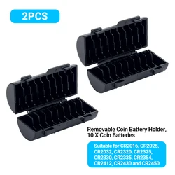 Waterproof Battery Storage Organizer with Tester and 58 Vertical Slots (2 X Coin Battery Box)