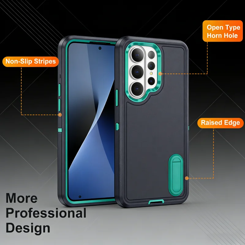 Shockproof Hard Bracket Phone Case with Enhanced Protection