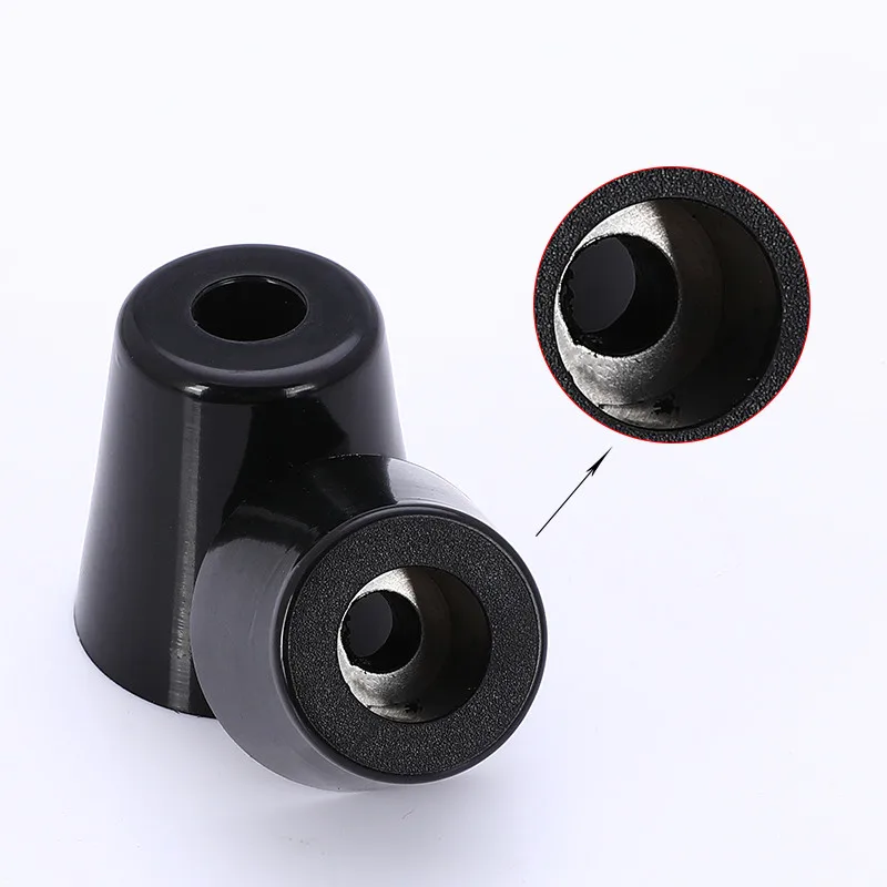 8Pcs Anti Slip Furniture Legs Feet Black Speaker Cabinet Bed Table Box Conical Rubber Shock Pad Floor Protector Furniture Parts