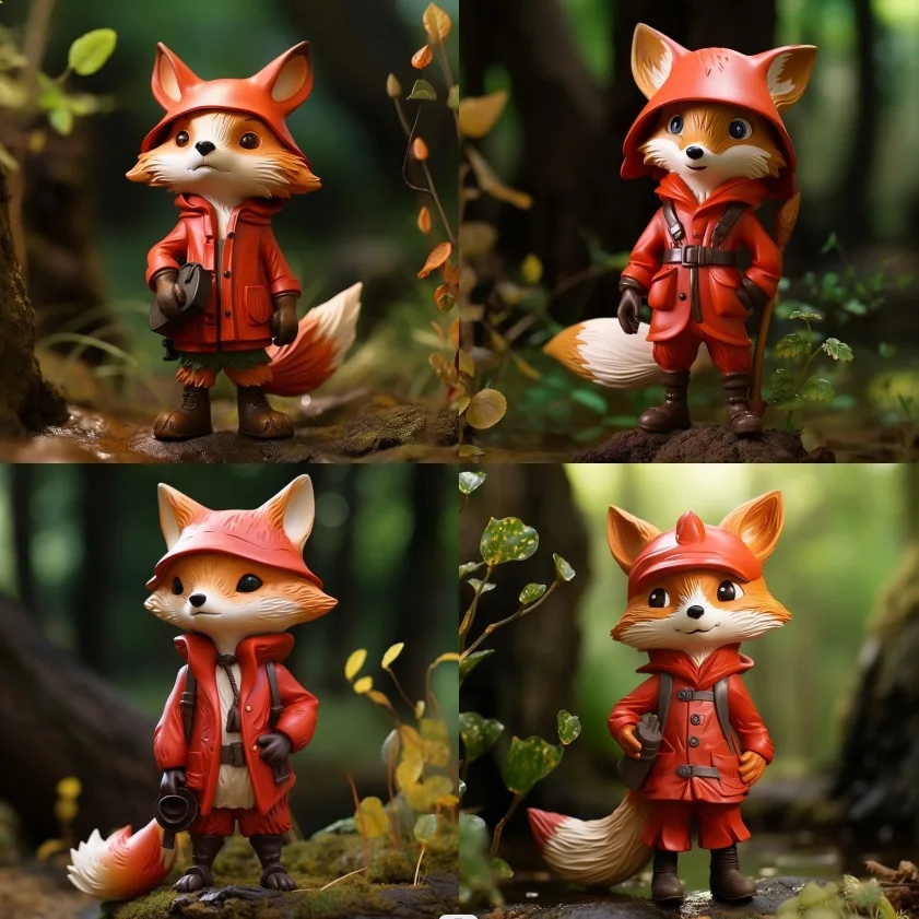 

Handmade Cute Fox Resin Craft Desktop Room Decor Holiday Gift Ornament Carved Totem Ancient Fox Home Room Decoration Accessories