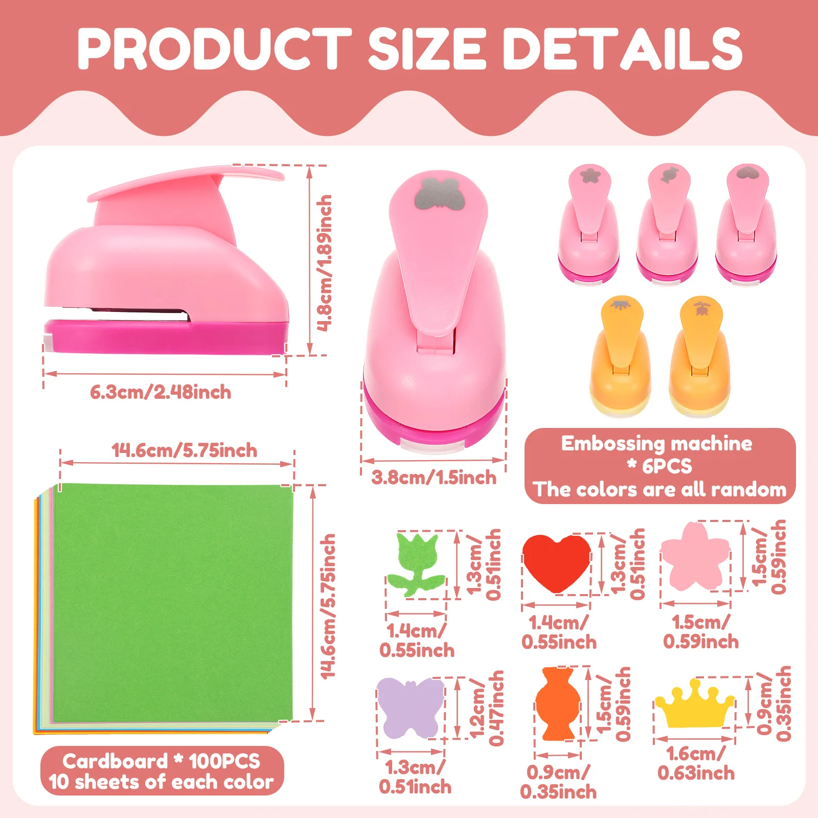 3/6 Pcs Craft Hole Punch Multi-pattern DIY Paper Hole Puncher Scrapbooking Holes Shape Puncher for Kids Children Handmade Tools