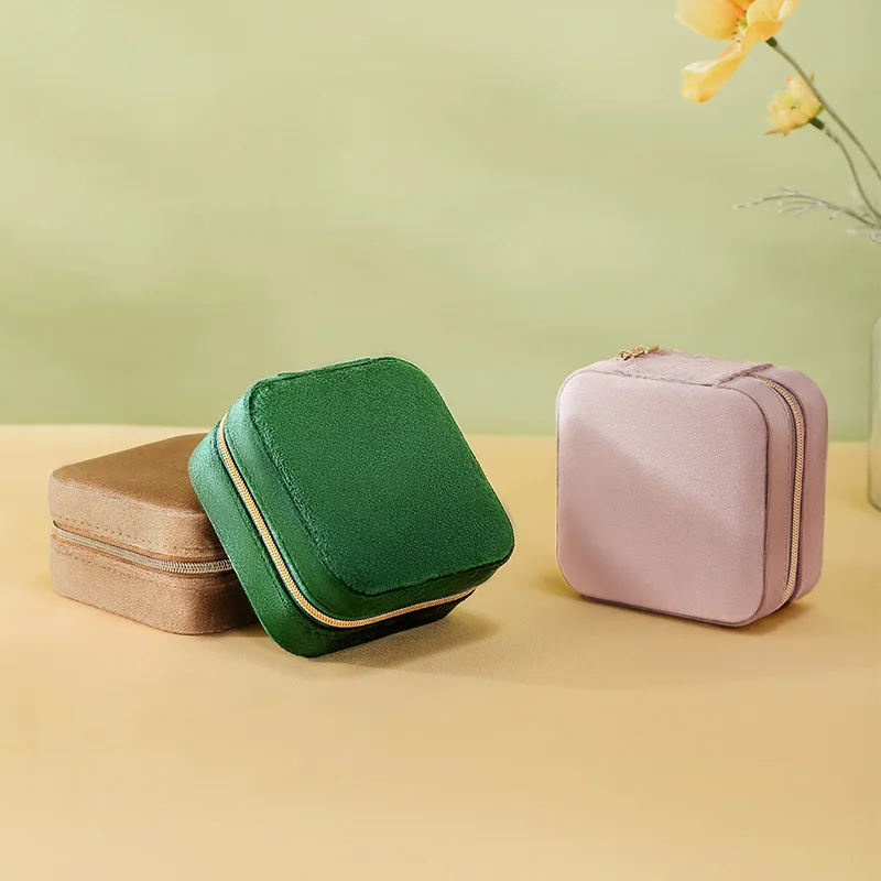 

Изысканная Женская фланелевая квадратная упаковка для ожерелий, колец, серег, органайзер для хранения, демонстрационная подарочная коробка