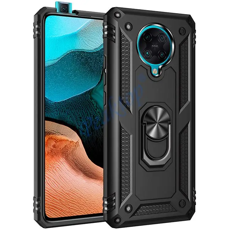 Phone Case For POCO F2 Pro Case Shockproof Armor Rugged Military Protective Car Holder Magnetic Cover