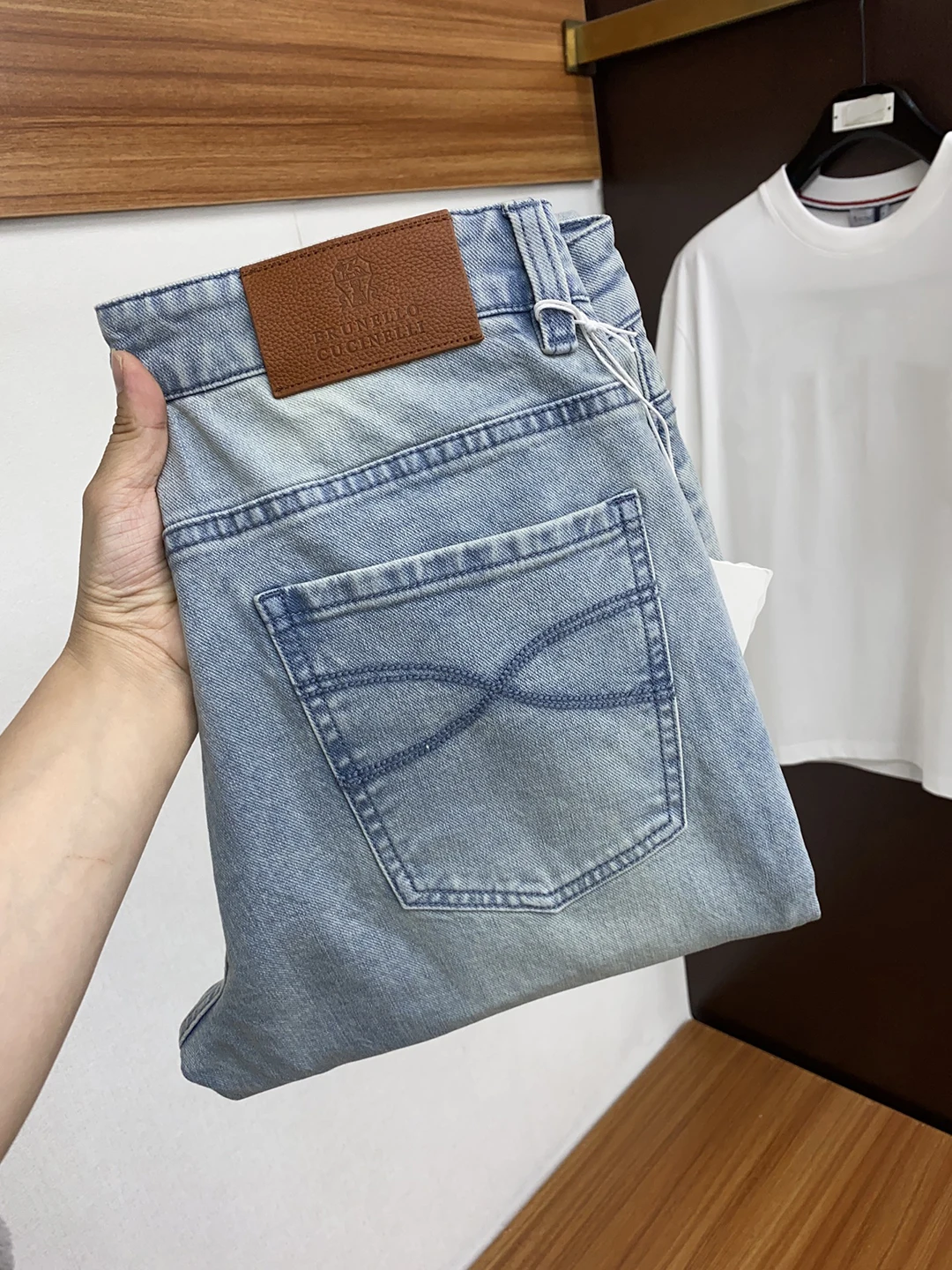 

Jeans men 2024 Denim fabric new elastic fashion embroidery size 30-40 Straight Billionaire long pants Customized leather label