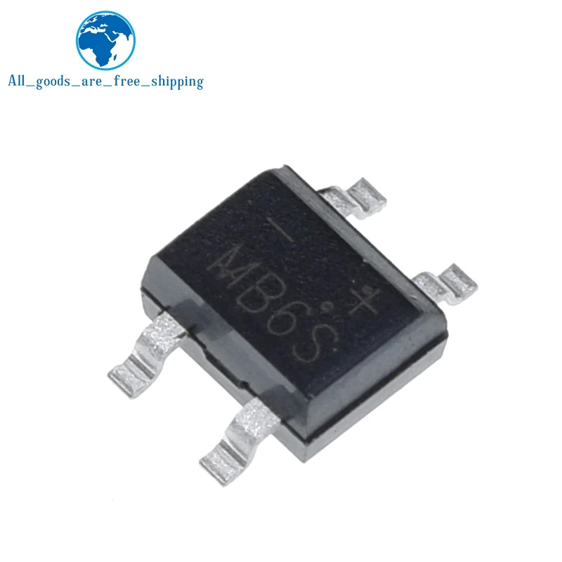 TZT 10pcs 600V 0.5A SOP-4 SMD rectifier diode bridge mb6s
