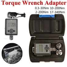 

Electronic Digital Torque Gauge Wrench Adapter 0.3-30Nm 10-200Nm 2-200Nm 17-340NM Adjustable Spanner Wrench Car Repair Tool