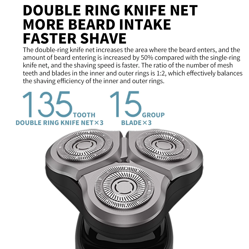 XIAOMI MIJIA S500 Electric Shaver - WetDry Triple Blade Mens Razor