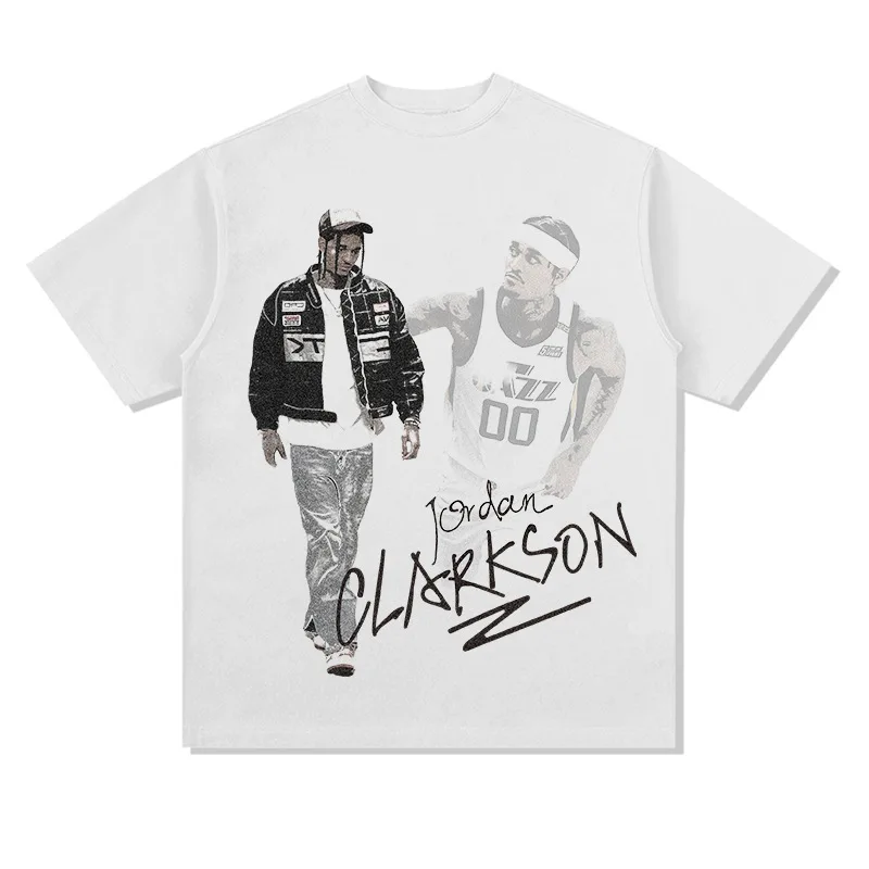 

Clarkson B Tshirt Men's Cool Streetwear Men Women Fashion Hip Hop Pure Cotton T Shirt Man Oversized T-shirt
