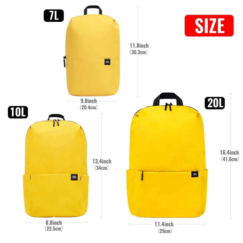 New Original Xiaomi Mi Backpack 7L/10L/20L Urban Leisure Chest