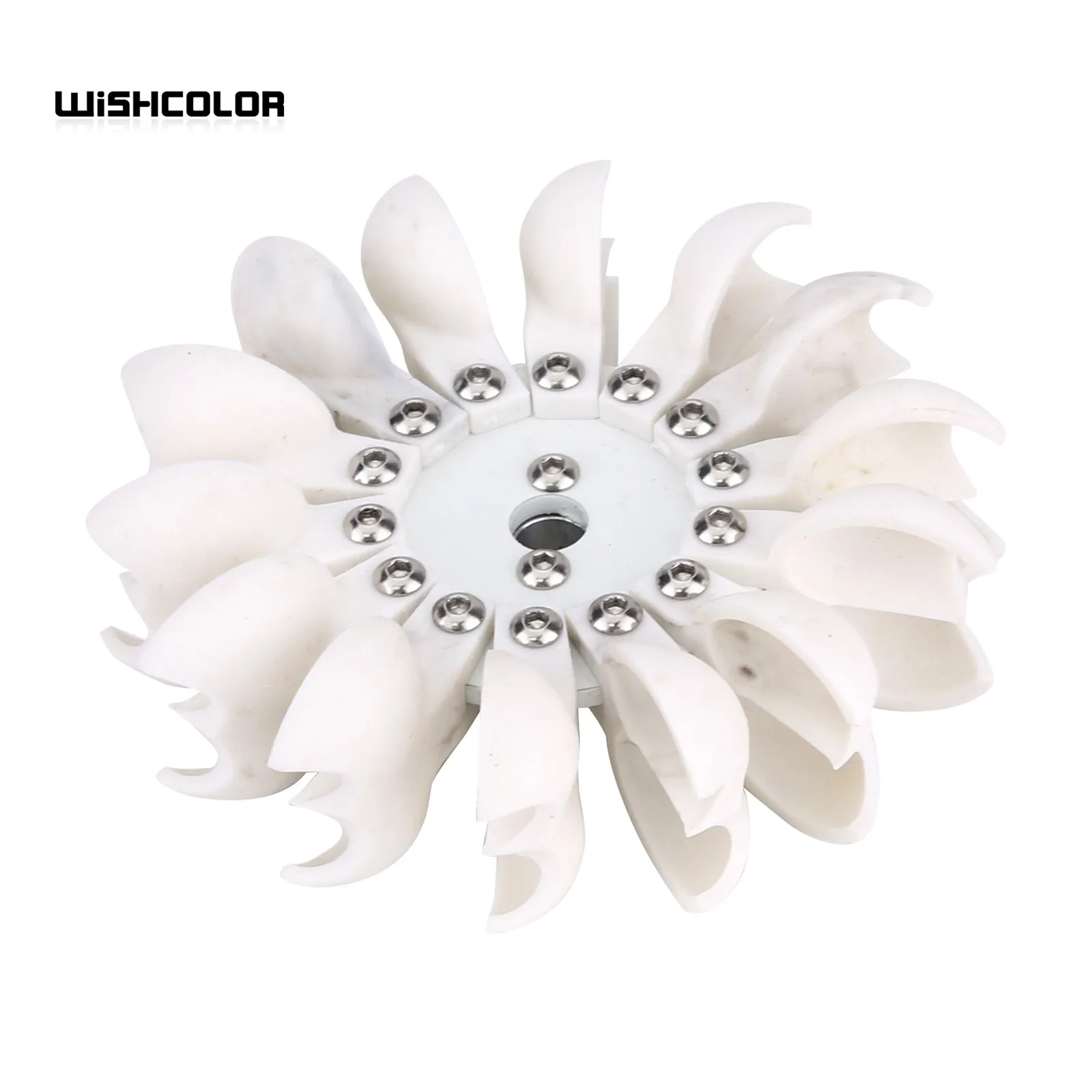 Wishcolor Pelton Wheel Turbine Pelton Water Wheel 96mm/3.8" in External Diameter Used to DIY Hydro Generators 5
