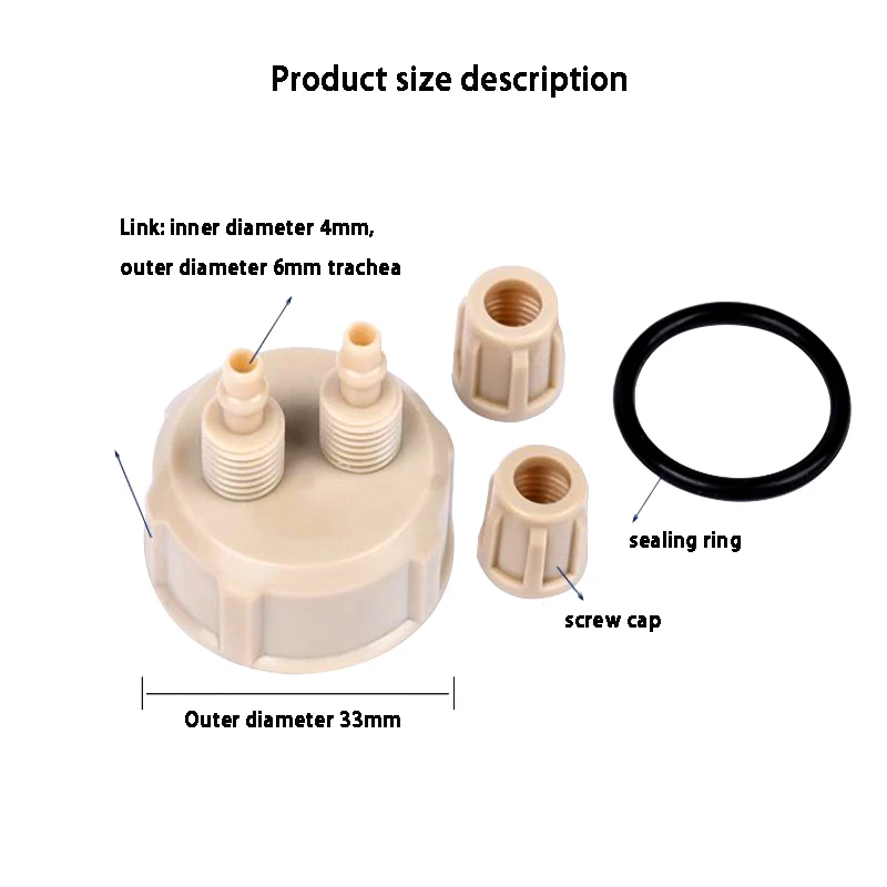 Aquarium DIY CO2 Generator System Bottle Cap Fish Tank Plant CO2 Diffuser System Accessories Supplies 2 Pack aquarium co2 diffuser aquarium co2 accessories co2 generator kit aquarium co2 generator