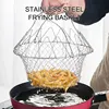 1PC Stainless Steel Foldable Multifunctional Fryer Basket French Fry Strainer Kitchen Appliance Is Durable 1