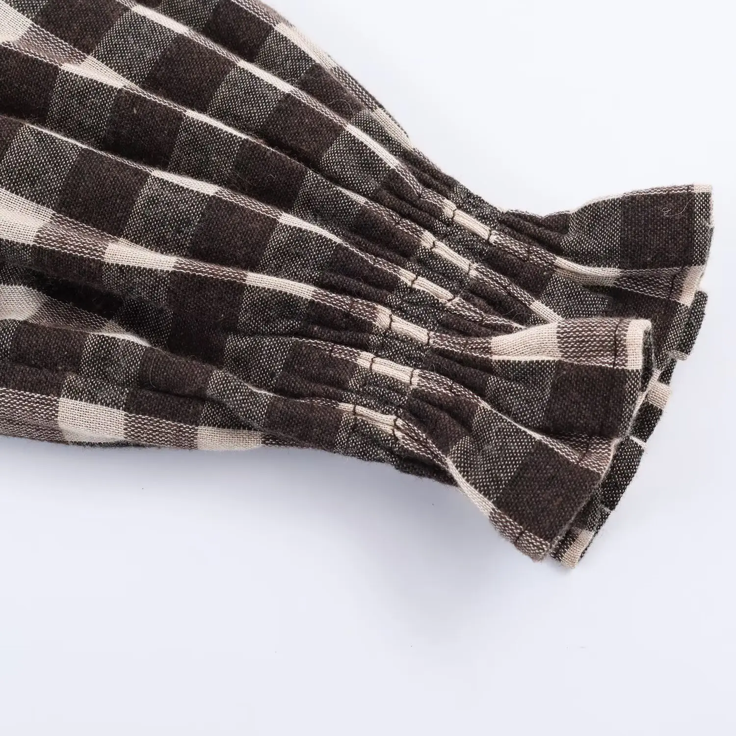 Chic Fashion Honeycomb Check Blouses for Women New Long Sleeve Women's Casual Simple Style Shirt And Blouse Woman Tops