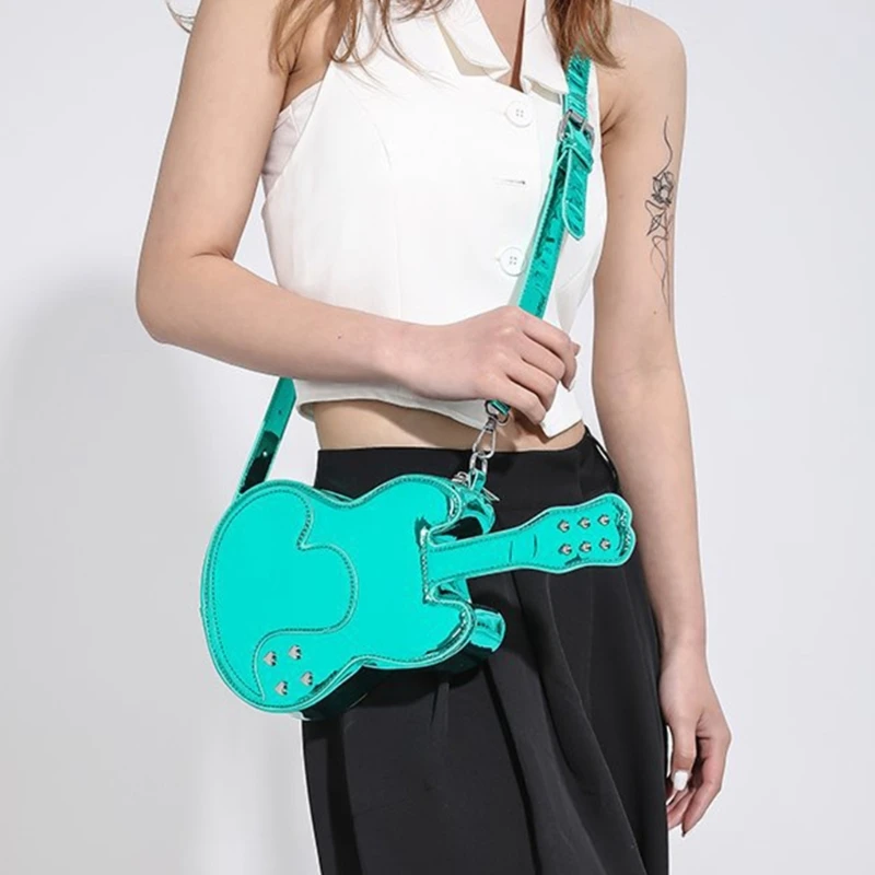 Fashion Crossbody Bag for Women PU Leather Shoulder Bag Funny Violin Sling Bag Travel Satchel Bags