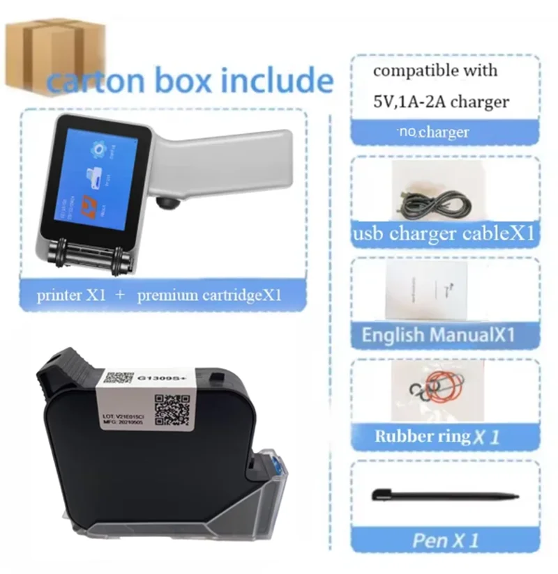 X1760 25.4MM TIJ Expiry Date Marking machine date coding machine printing gun Po