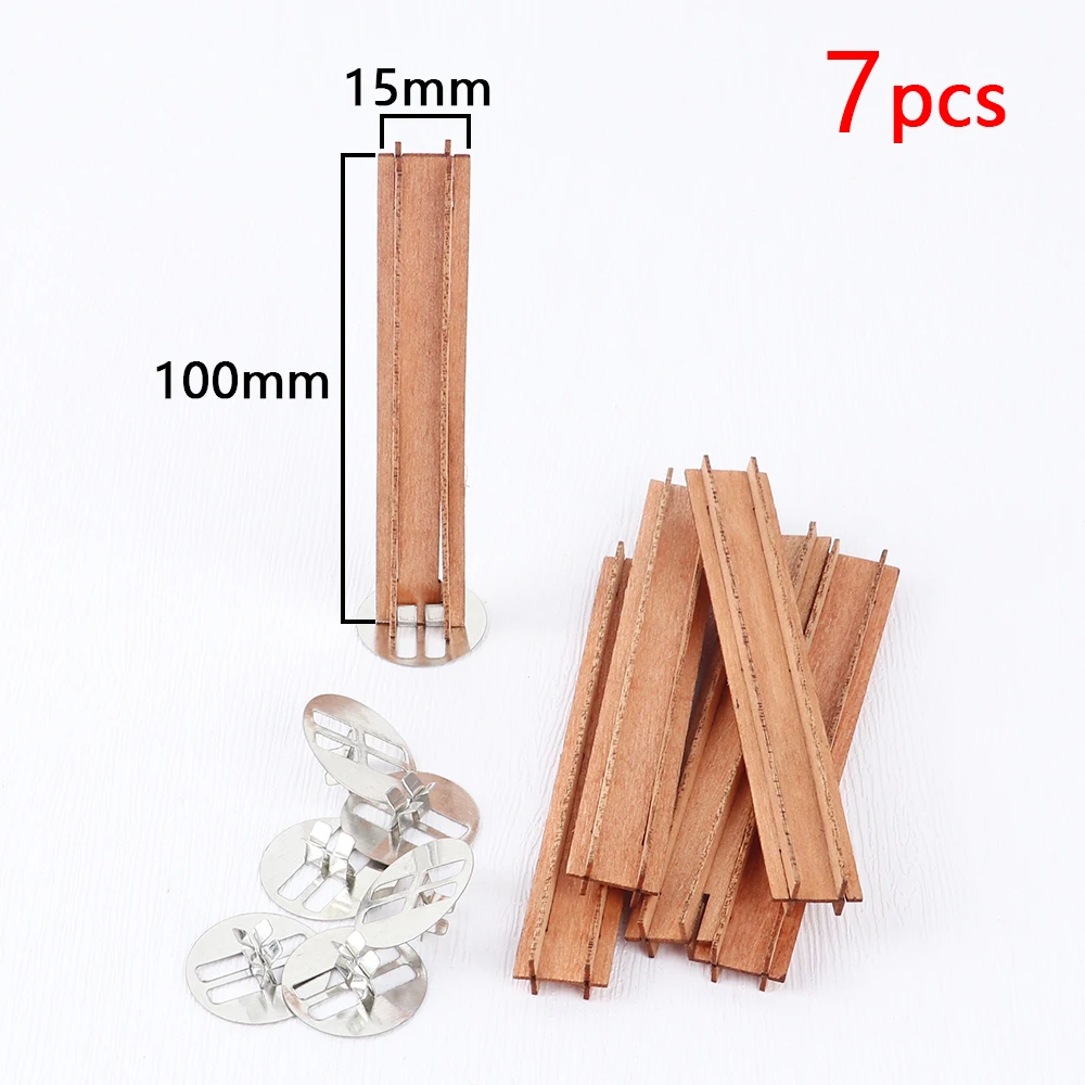 10 unids/set de mechas de madera para velas, cruz de madera con soportes de  hierro, núcleos de vela redondos sin humo, suministros para hacer velas  aromáticas naturales - AliExpress