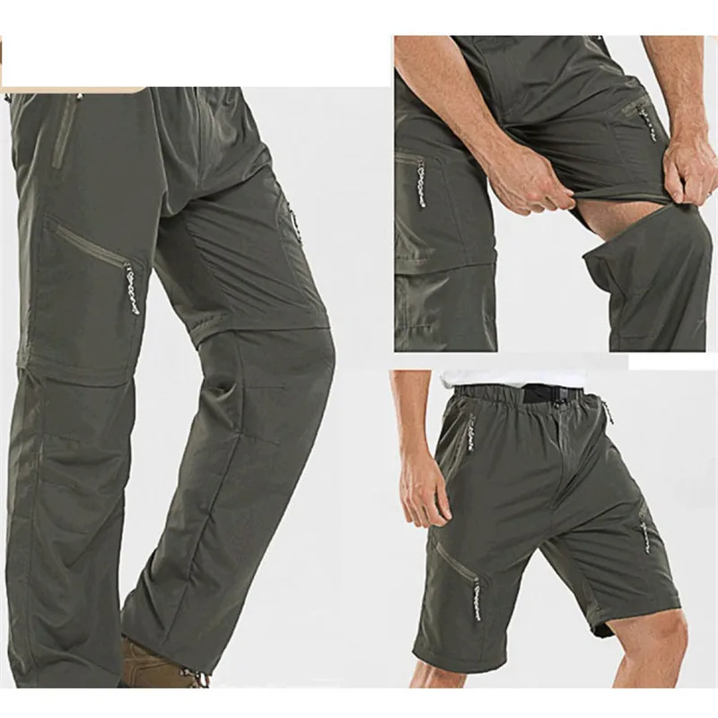 

Летние мужские и женские быстросохнущие брюки, уличные Тактические Водонепроницаемые съемные брюки, походные спортивные дышащие шорты для кемпинга и трекинга