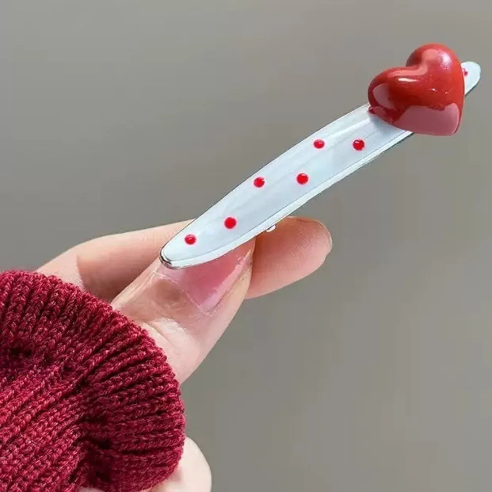 여성 소녀들을 위한 2개입 미니 헤어 액세서리, 달콤하고 다재다능한 하트 앞머리핀, 패션 사이드 클립, 귀여운 헤어 액세서리 선물