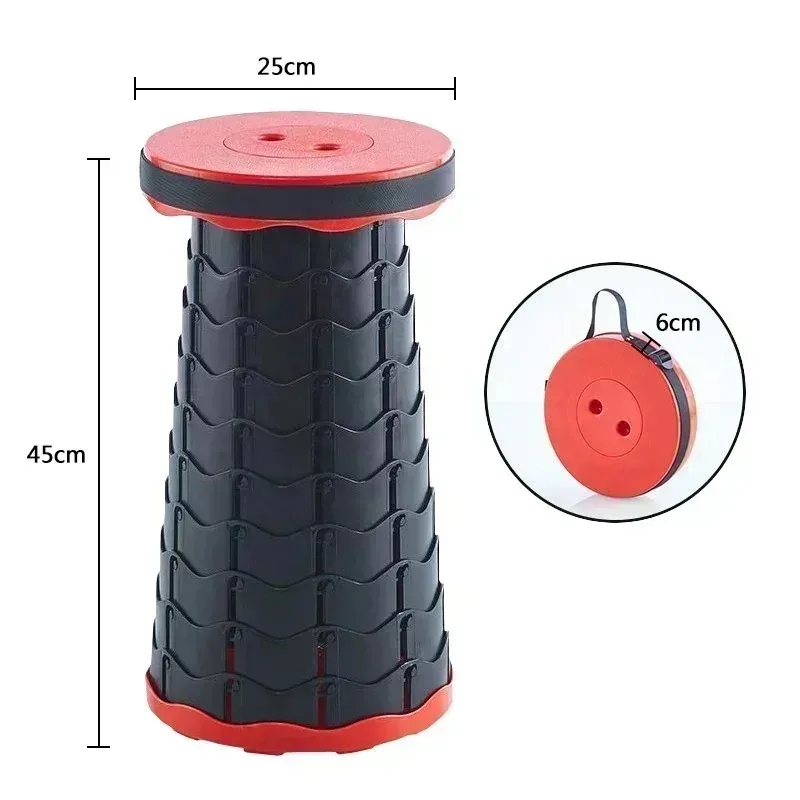 Portable Rainbow Folding Stool Lightweight Plastic Folding Chair Home Space Saving Furniture Stools