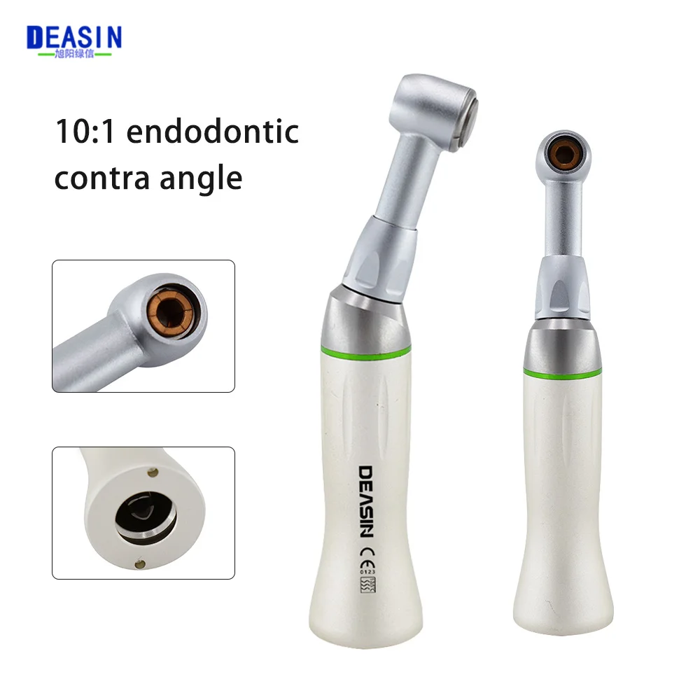 

Dental Endo Motor 10:1 Speed Reduction Reciprocating Push Button Contra Angle Handpiece For Hand File Endo Treatment