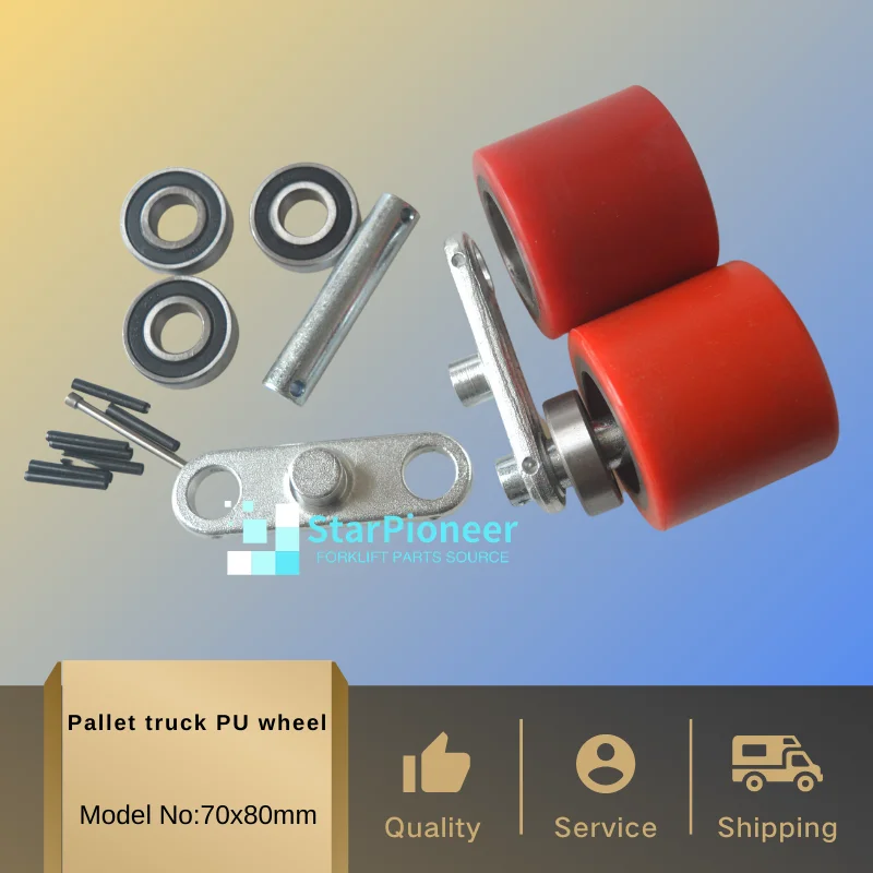 Pallet Truck Oil Tank Hydraulic pallet truck wheel assy 70x80mm with side metal plate pin