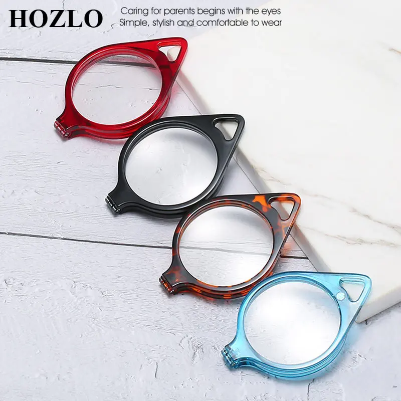 Faltbare Anhänger Hängende Lesebrille Lupe Tragbare Verhindern Verlust Runde Halskette Presbyopie Hyperopie Brille Geschenk