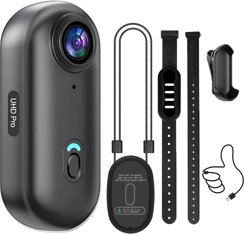 4K HD Mini WiFi Pet Collar Camera Portable Sports Vlogging Bodycam Magnetic Video Recorder Cats Dogs APP Microphone POV Camera
