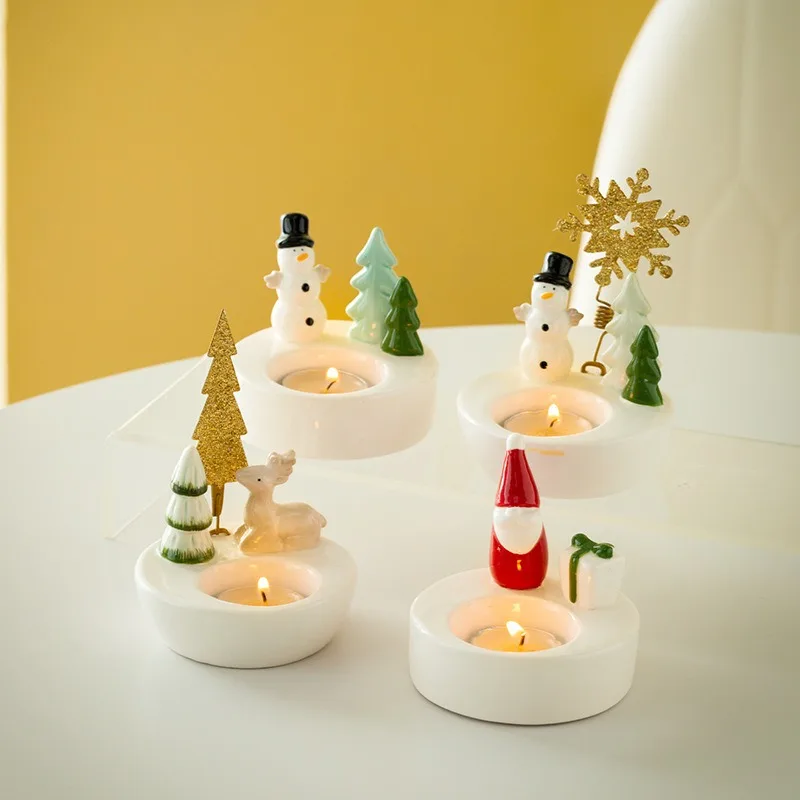 Cute Snowman Aromatherapy Candle Holder | Christmas Creative Home Decor, Bedroom Ambience Ornament Gift for Indoor  Use