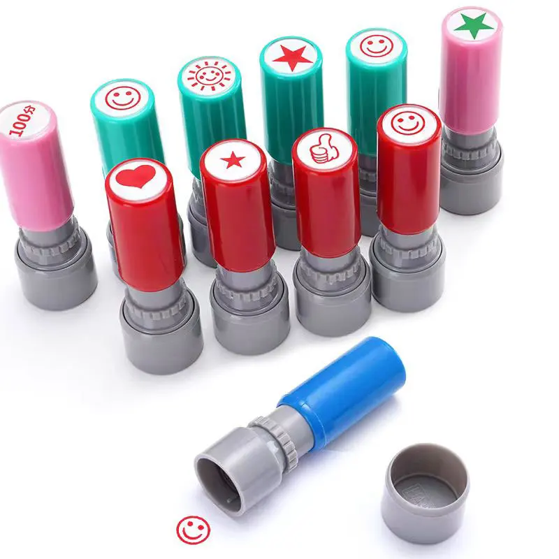 Mini Self-Inking Stamp Teacher Name Ink Seal Signature Calligraphy Personalized Letter Stamp For School Kid Notebook DIY