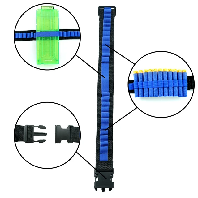 Ceinture de balles souples, sangle d'épaule, Clip chargeur de