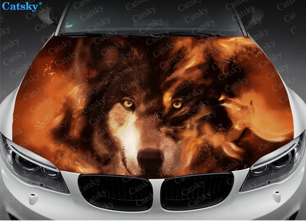 Auto Haube Aufkleber, Wolf, Wütend, Vinyl, Aufkleber, Grafik, Wrap Aufkleber,  Lkw Aufkleber, lkw Grafik Motorhaube Aufkleber Schädel F150 Auto NACH -  AliExpress