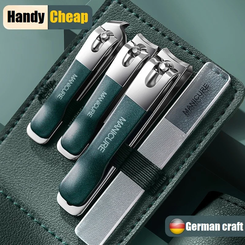 Nail Cutter Set Stainless Steel Nail Clippers Set With Folding Bag Manicure and Pedicure Tool Kits Scissors Makeup Beauty Tool 2