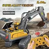 5/11 Channel Remote Control Car Excavator Large Engineering  Toy Remote Control Excavator Yigong Kids Simulation  Alloy Toy Gift 4